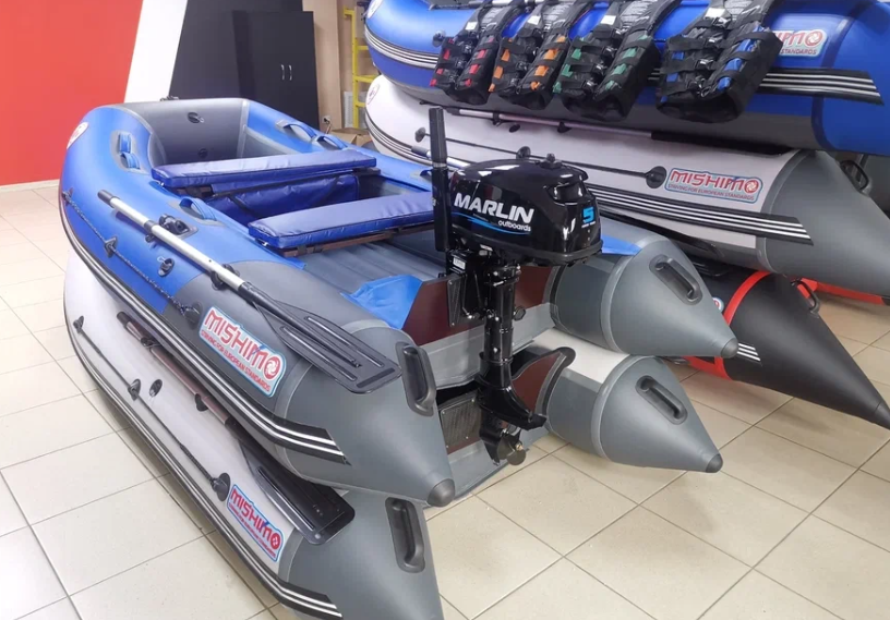 КОМПЛЕКТ ЛОДКА MISHIMO LITE 315 + МОТОР 5л.с в Барнауле