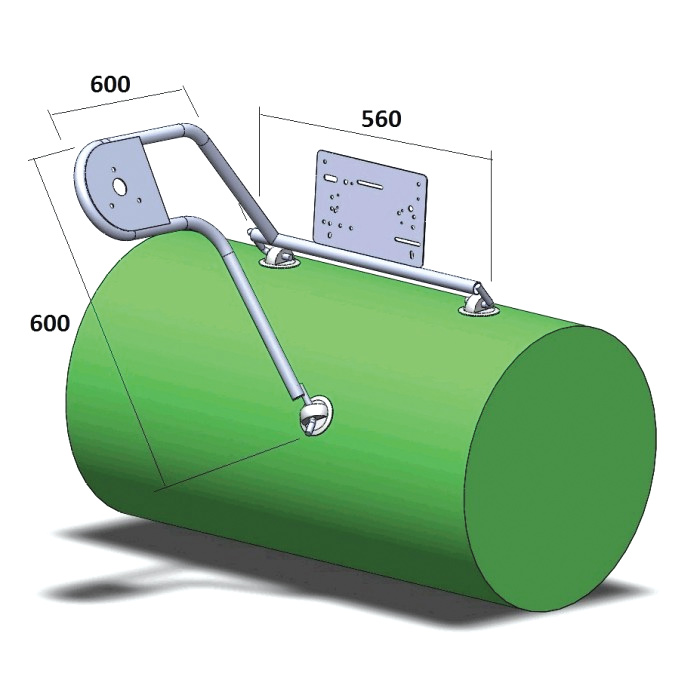 Стойка рулевая с креплением на баллон надувной лодки 25мм в Барнауле