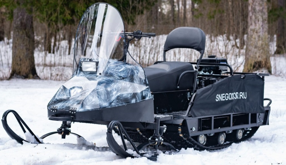 Миниснегоход Бурлак Егерь Экспедитор 15 л.с. , реверс, тормоз, капот белый в Барнауле