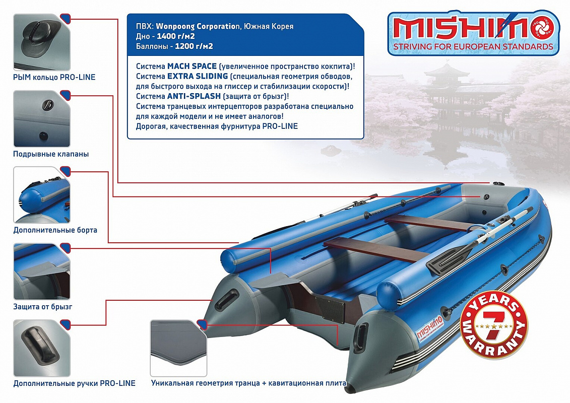 Лодка MISHIMO FAMILY LITE DF 370 в Барнауле