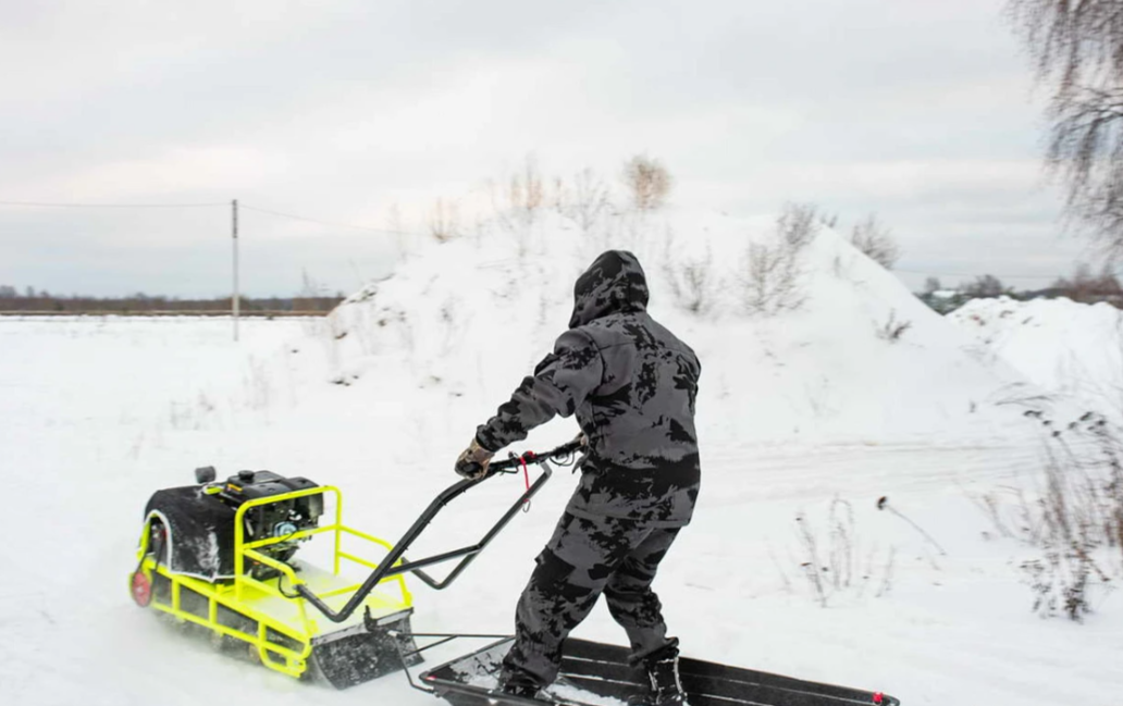 Мотобуксировщик Бурлак ХОЗЯИН-1 (капот ткань) в Барнауле