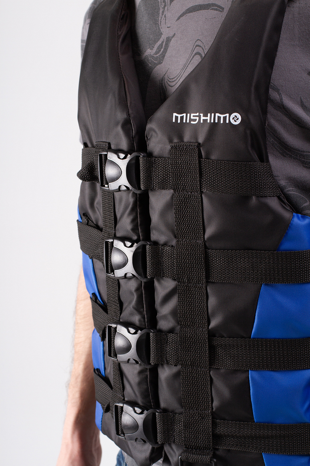 Жилет спасательный MISHIMO PRO Премиум качества Черно-синий в Барнауле