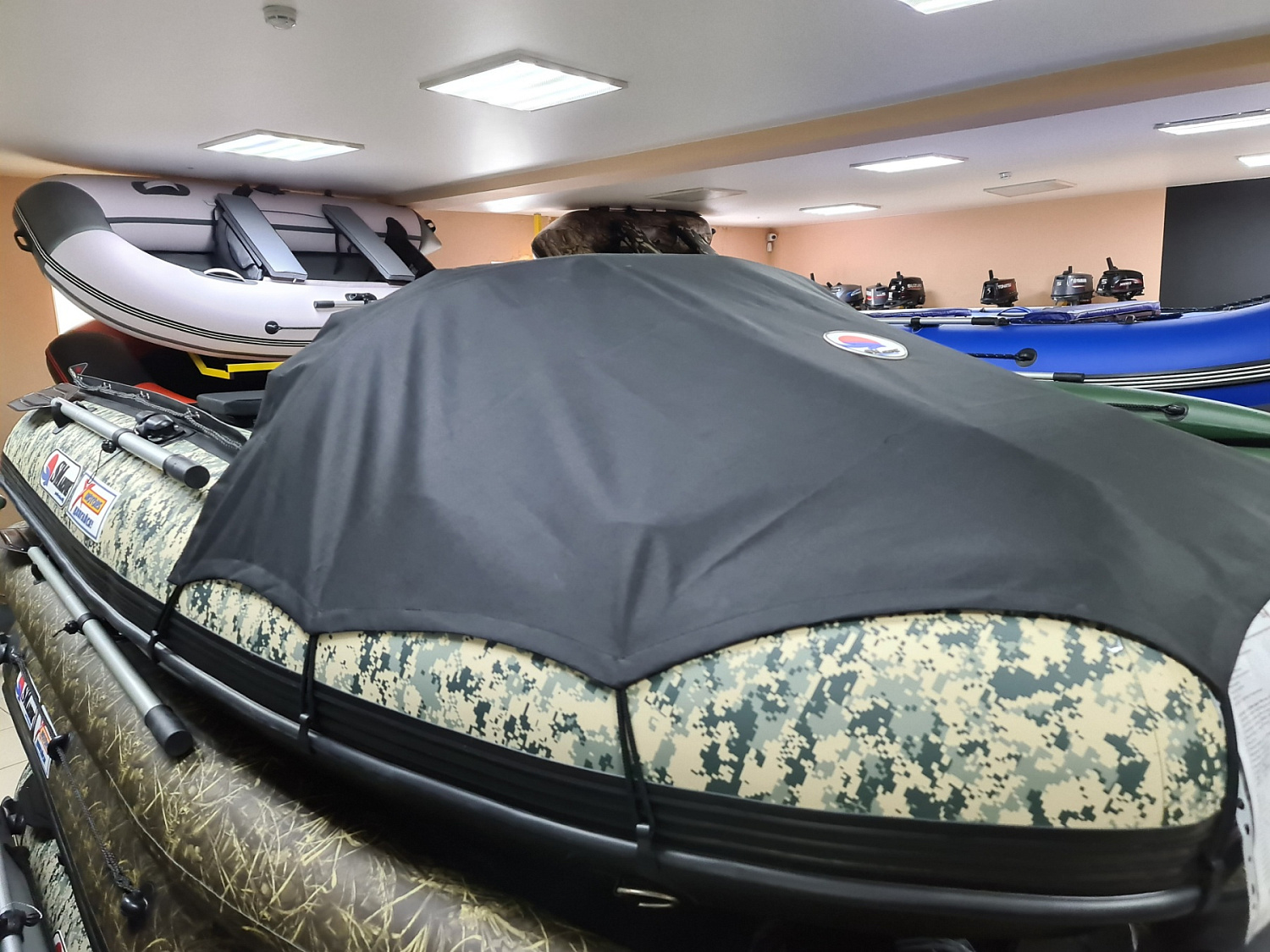 КОМПЛЕКТ НОСОВОГО ТЕНТА К ЛОДКЕ SMARINE AIR MAX 380 ЧЕРНЫЙ в Барнауле