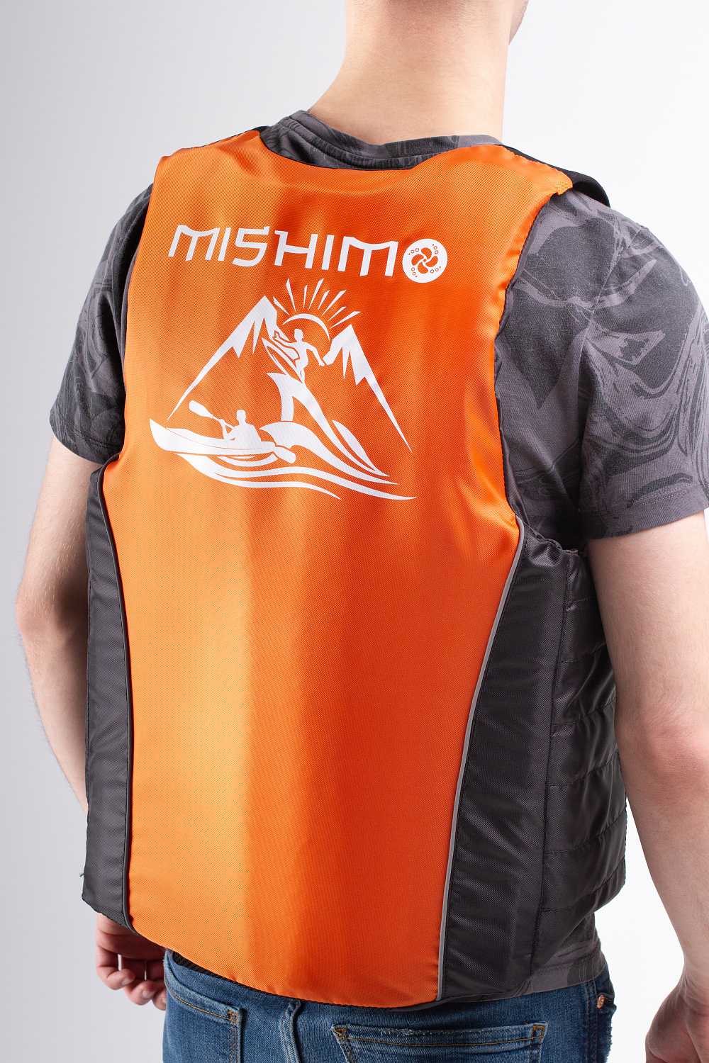 Жилет спасательный MISHIMO PRO Премиум качества Черно-оранжевый в Барнауле